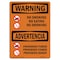 Signmission OSHA Sign, No Smoking Eating Drinking Bilingual, 10in X 7in Rigid Plastic, 7" W, 10" L, Landscape OS-WS-P-710-L-12711 - alternate 1